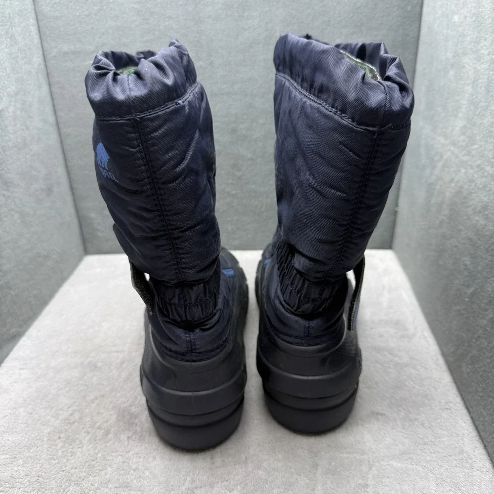 SOREL Youth Flurry Snow Boots Size 6 Blue Waterproof Insulated NY1965-464